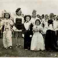 Millburn Art Center 1945 Scrapbook: Village Festival Costume Contest Winner Bridal Party, 1945