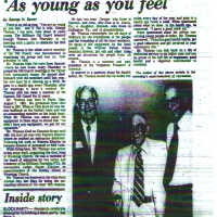          George Thomas 95th Birthday article by George H. Bauer; The Item, August 11, 1977
   