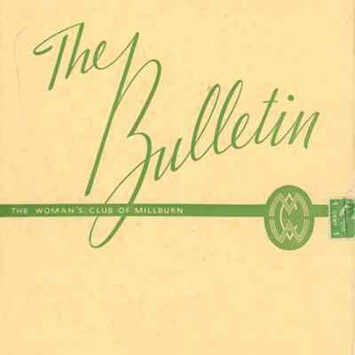 Women's Club of Millburn: Bulletin of the Women's Club of Millburn, 1946