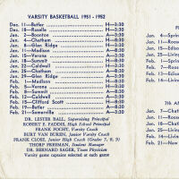          Millburn High School Basketball Schedule, 1951-52 picture number 2
   