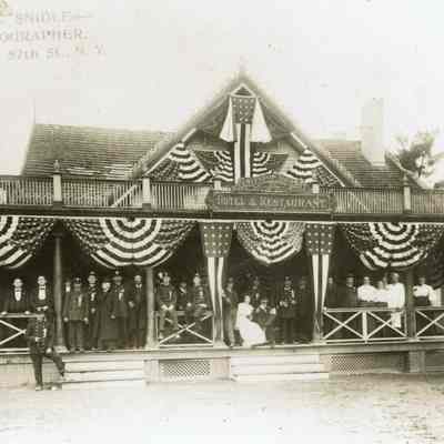Vaux Hall Inn Decked Out for Millburn's Semi-Centennial Celebration, April 13, 1907