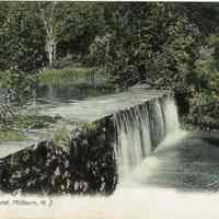 Mill Pond: Falls at Mill Pond, Millburn, 1907