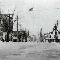 Millburn Center after a Snowstorm, 1920s