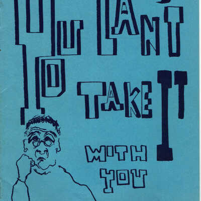 Millburn High School: "You Can't Take it With You" Program, 1963