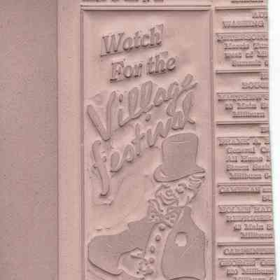 Millburn Art Center: Printing plate for Village Festival, 1946