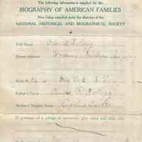 Kellogg: Edward Kellogg Biography of American Families Application