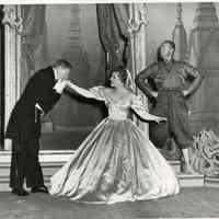          In the Royal Palace. Leslie Barrie, Dorothy Sandlin and Ted Scott after, 