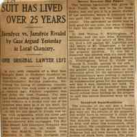 Wehrle Scrapbook: Israel Condit Lawsuit, 1906