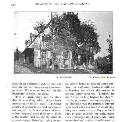 Joy Wheeler Dow, American Renaissance, Architect and Builder Magazine, 4, 12 (September 1903).