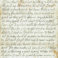 Parsil: Samuel B. Parsil Civil War Letter to Mother, November 14, 1862