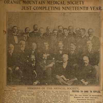 Flanagan Scrapbook: Orange Mountain Medical Society, F. Otto Schultz, page 19