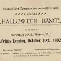Bonnel: Halloween Dance Invitation, 1902