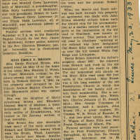 Brison: Emily Brison Obituary, Montclair Times, 1933