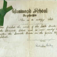 Glenwood School 6th Grade Diploma, 1946