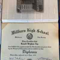 Millburn High School: Diploma of Ronald Day, 1959