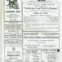 Trial by Jury & HMS Pinafore, 1943 Paper Mill Playhouse Program