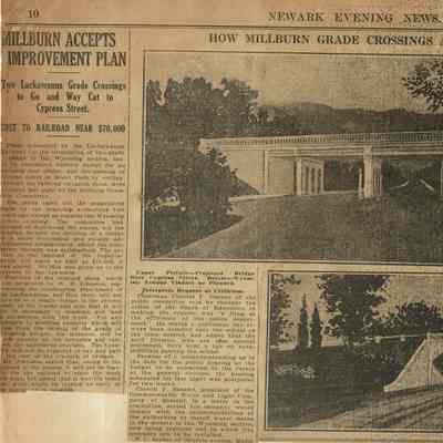 Wehrle Scrapbook: Lackawanna Grade Crossings in Millburn & Road Repairs