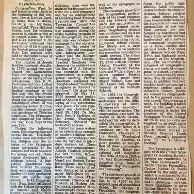Girl Scout Scrapbook: "Congregation B'nai Israel"