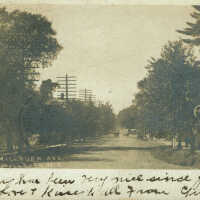 Millburn Avenue Postcard (unpaved road)