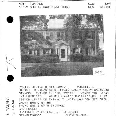 37 HAWTHORNE ROAD