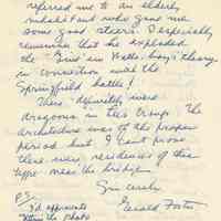          Foster: Gerald Foster letter about the Millburn Post Office Mural, May 2 1956 picture number 2
   