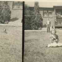          Left: Teenie, Right: John T. Wilson, Frances Wilson and Teenie
   