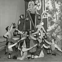          The townspeople admire the barn (the dancers) in Plain and Fancy, 1956.
   