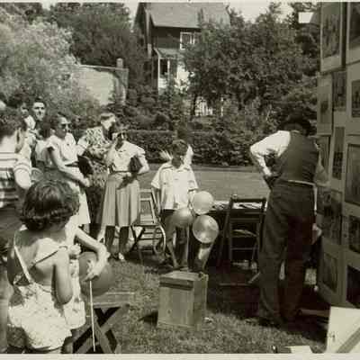Millburn Art Center 1946 Scrapbook: Exhibition of Children's Art at the Village Festival in Taylor Park, 1946