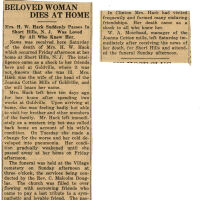 Hack: Joanna Hack Obituary, Clinton Chronicle, 1927
