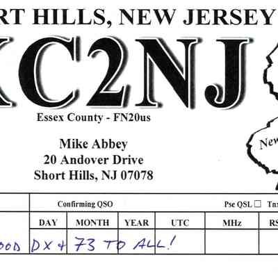 Radio: Mike Abbey Ham Radio Postcard KC2NJ, 2023
