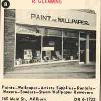 Glemming Paint Store, 160 Main Street, 1955