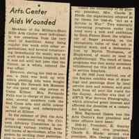 Millburn Art Center 1945 Scrapbook: "Art as a Service in War" article, 1945