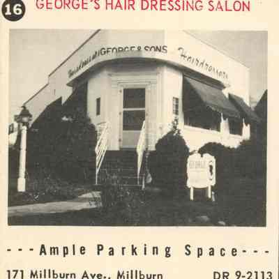 George's Hair Dressing Salon, 171 Millburn Avenue, 1955