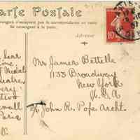          Betelle: James Bettelle (sic) Coucy Castle Postcard, 1907 picture number 1
   