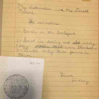 Girl Scout Scrapbook: Interview With Mrs. Donald Macrae
