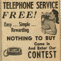 House of Hill Telephone Service Advertisement, 1962