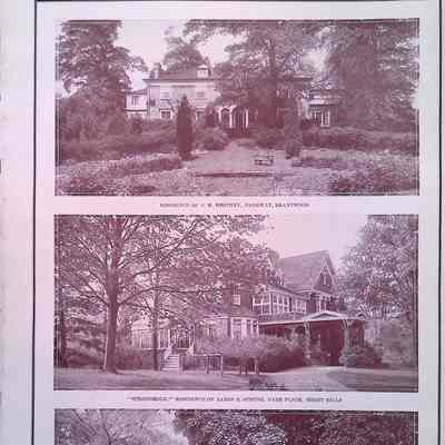 C.H. Whitney: Parkway, Brantwood, James R. Strong: Park Place, Mr. and Mrs. Walter R. Hine: Old Short Hills Road