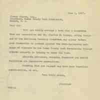 Wyoming Civic Association: Letter to Essex County Park Commission Regarding Access to Park, 1917