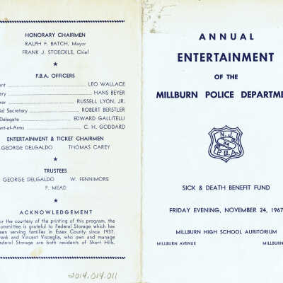 Police Department: Program for 1967 Benefit Event