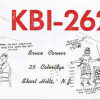 Radio: Bruce Corner KBI-2621 Ham Radio Postcard, 1953