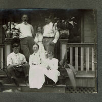 Marshall-Schmidt Album: Frank and Margaret Marshall and Family on Front Porch