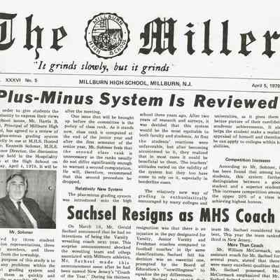 Millburn High School: The Miller, April 5, 1978