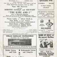 Paper Mill Playhouse Program: The King and I, 1956