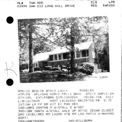 212 LONG HILL DRIVE