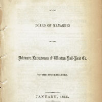 Railroad: Delaware, Lackawanna & Western Railroad Second Annual Report, 1855