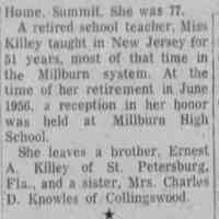          Millburn School Teachers: Averill C. Killey and Anna H. McCollum Retirement, 1956 picture number 5
   