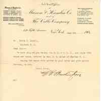 White Oak Ridge Chapel: Organ Order, 1905