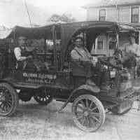 Millburn Electric Truck: Walker Wyckoff, Sam Woodruff and Louis Tompkins, c. 1920