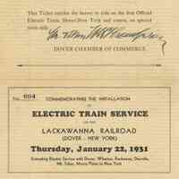 Railroad: Lackawanna Railroad Electric Service Tickets, 1931