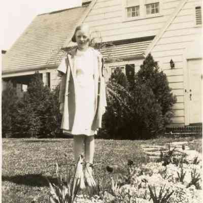Faddis: Betty Faddis at 69 Whitney Road, c. 1930
